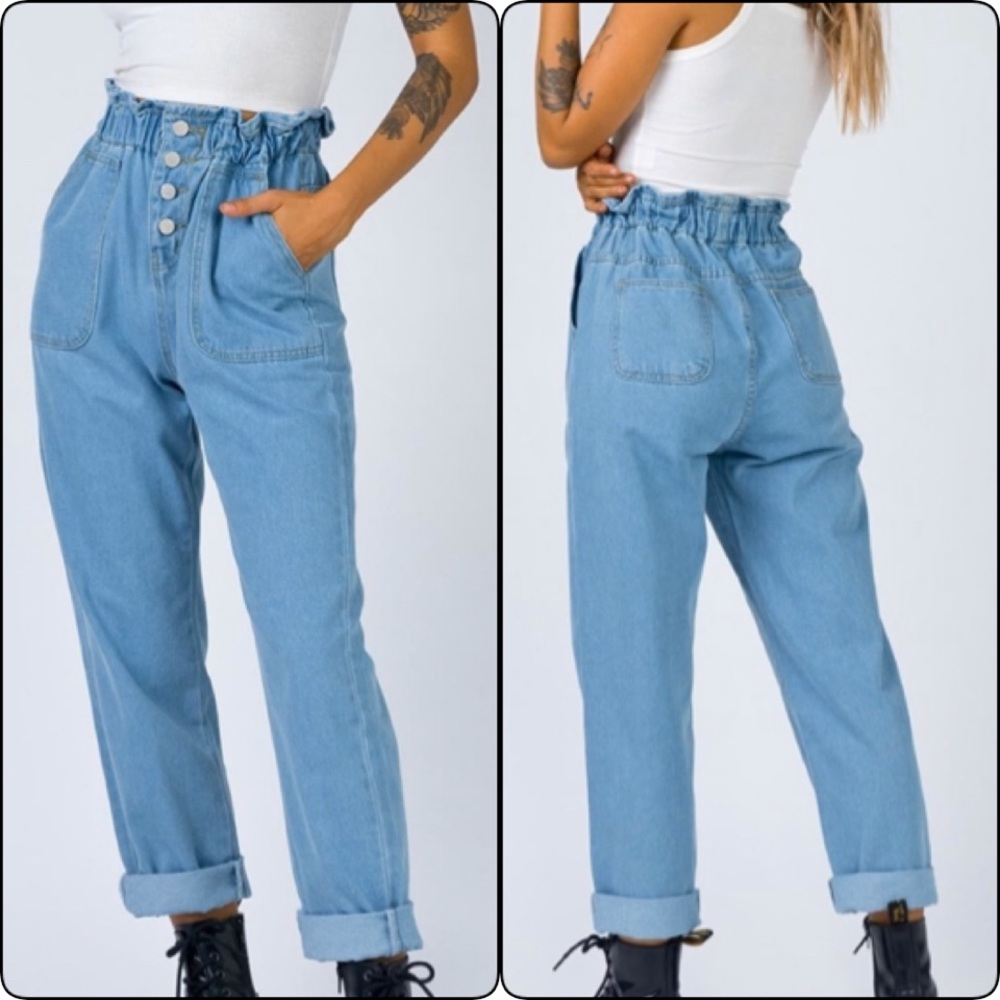 Polly Denim button up pant size 6